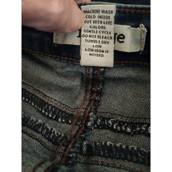 Refuge High Waist 3-Button Faux Pocket Blue Skinny Stretch Jeans Women's Size 4 - Picture 5 of 7